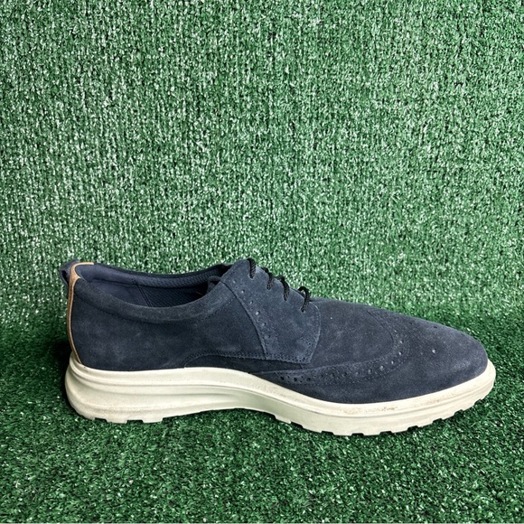 ECCO Wingtip Oxford Blue Suede Hybrid Shoes EU 46 Size 12 US